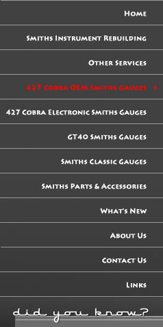 Instrument Rebuilding & New Instruments for Classic British Sports Cars